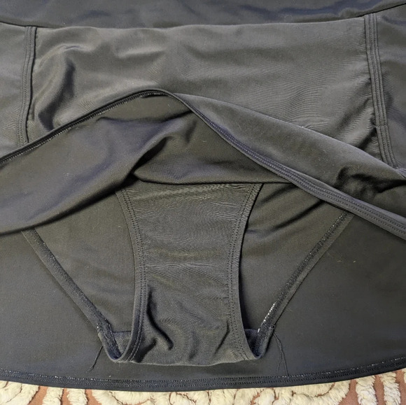 ACX (2X) Swim Skirt Black Separate Sporty Mini Skirt Plus Size (skortini) - Picture 2 of 6